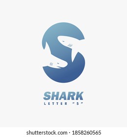 Shark letter s logo modern simple elegant design for company logo or fish logo