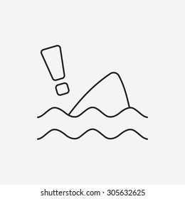 shark line icon