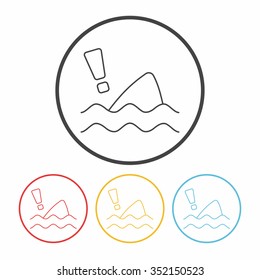 shark line icon