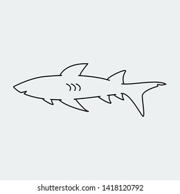 Shark Line icon.For web design.Vector Design