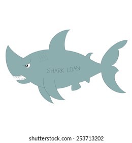 Shark loan vector illustration 