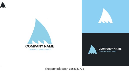 Shark Logo - All elements on this template are editable with vector software