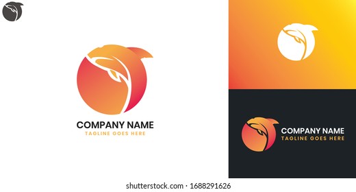 Shark Logo - All elements on this template are editable with vector software
