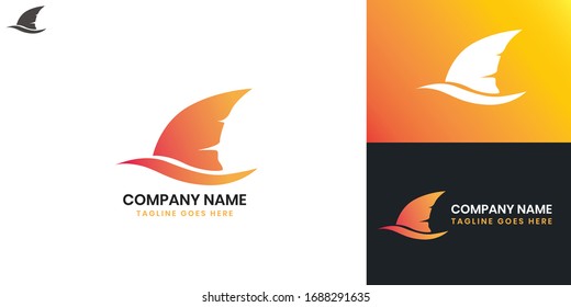 Shark Logo - All elements on this template are editable with vector software