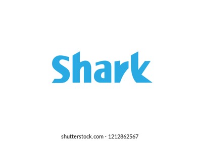 Shark Logo Blue Text Vector Design Stock Vector (Royalty Free) 1212862567