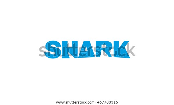 Shark Logo Blue Text Vector Design Stock Vector (Royalty Free) 467788316