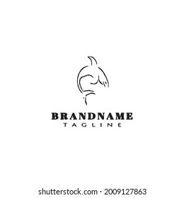 shark logo cartoon icon template design modern vector