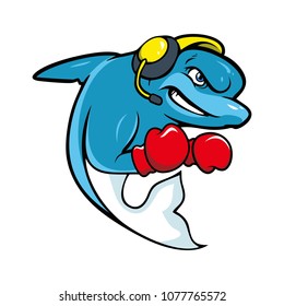 shark logo character