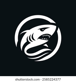 Shark Logo in a Circle