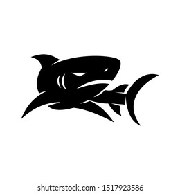 Shark logo design Character vector isolated concept template