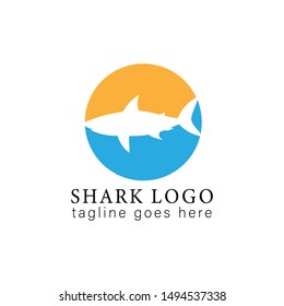shark logo design, icon design template elements