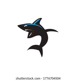 Icono vectorial de la ilustración del diseño del logotipo del tiburón