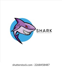 shark logo design mascot colorful