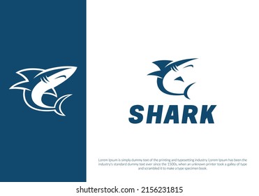 shark logo design. logo template