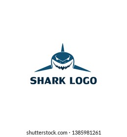 shark logo design template vector