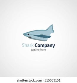 Shark Logo Design Template. Vector Illustration
