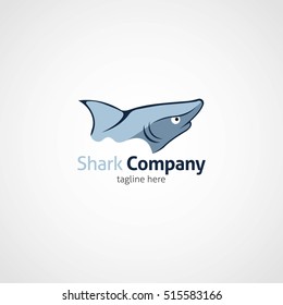 Shark Logo Design Template. Vector Illustration