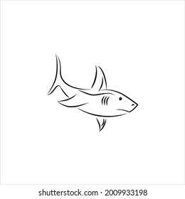 El diseño del logotipo del tiburón muestra el animal.