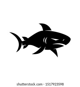 Shark logo design vector isolated Mascot modern illustration template