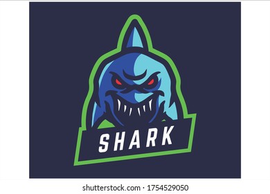 Shark logo e sport vector illustration