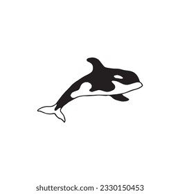 Shark logo element, Logo element, clipart, nature, outline, tattoo, handdrawn, drawing