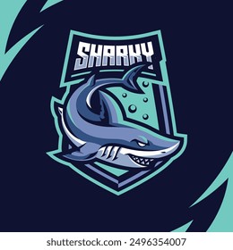 Shark logo esport for gaming or game team