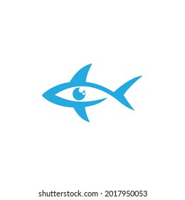 shark Logo with Eye combination, creative design, icon design, or logo symbol