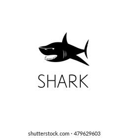 shark logo graphic design concept. Editable shark element, can be used as logotype, icon, template in web and print 