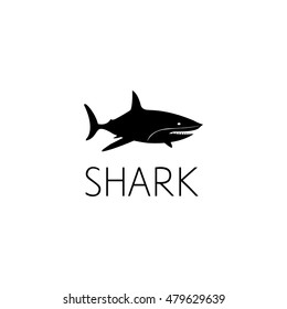 shark logo graphic design concept. Editable shark element, can be used as logotype, icon, template in web and print 