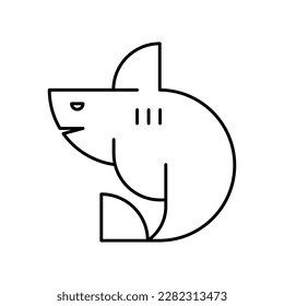 Logotipo de tiburón. Diseño de iconos. Elementos de plantilla