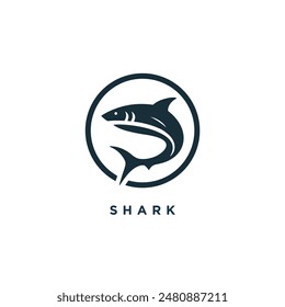 shark logo icon design template