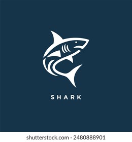 shark logo icon design template