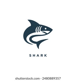 shark logo icon design template