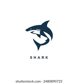 shark logo icon design template