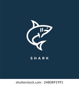 shark logo icon design template