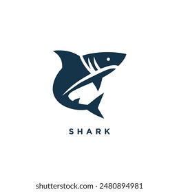 shark logo icon design template