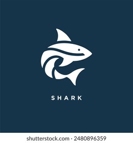 tiburón logo icono diseño Plantilla