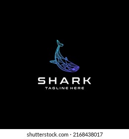 Shark logo icon design vector 
