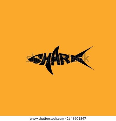 Shark logo icon flat vector design