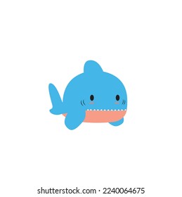 shark logo icon isolated in white background