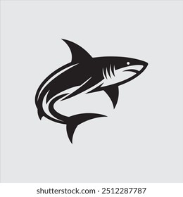ícone de logotipo do Shark silhueta vetor arte ilustração