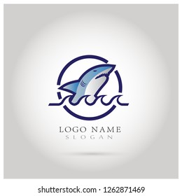 Shark Logo. Icon & Symbol Vector Template