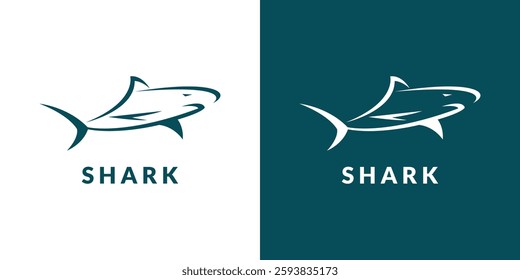 shark logo icon vector illustration