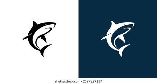 shark logo icon vector illustration