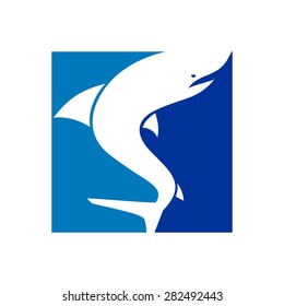 shark logo icon vector template