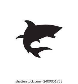 Icono del logotipo del tiburón,ilustración del vector de diseño