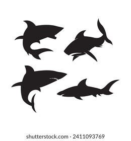 Icono del logotipo del tiburón,ilustración del vector de diseño