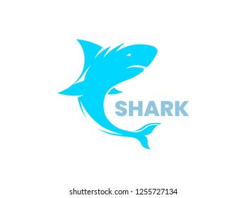 Shark logo illustration emblem