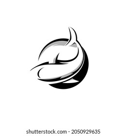 shark logo illustration vector, simple logo