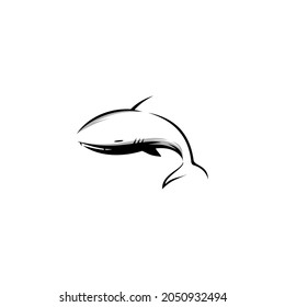 shark logo illustration vector, simple logo